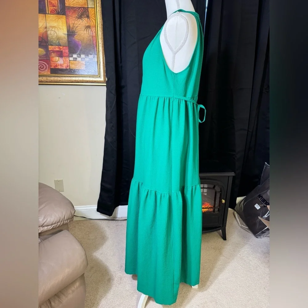 Calvin Klein Green Tiered Maxi‎ Dress - Picture 4 of 10